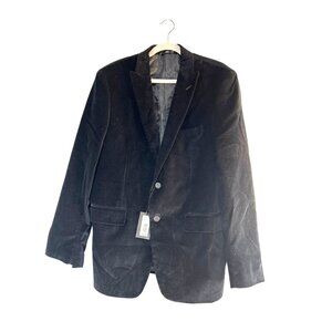 Murano Men’s Jacket/Blazer Black Lined 2 Button Velvet Padded Shoulders Size L N